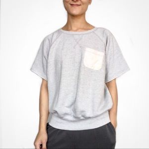 Kinfolk 94 Wythe cutoff sweatshirt with contrast pocket